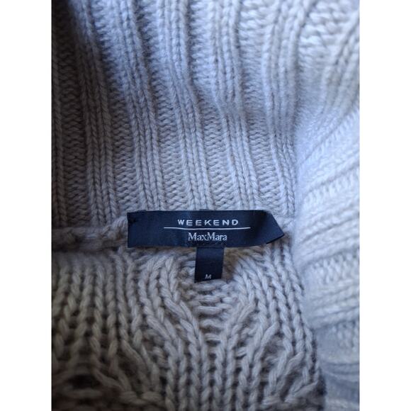 WEEKEND MAX MARA CHUNKY CABLE KNIT COWL NECK MIDI DRESS  SIZE MEDIUM - Picture 5 of 8